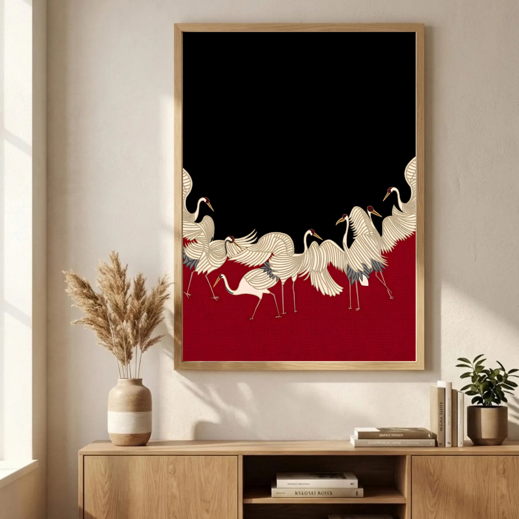 Crimson Cranes No. 57