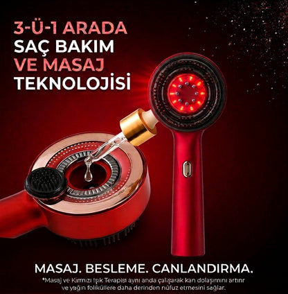 LED Işık Terapi Saç Masaj Tarağı