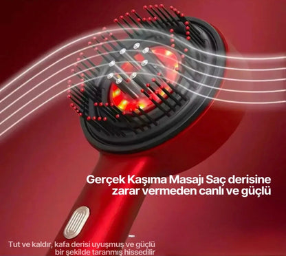 LED Işık Terapi Saç Masaj Tarağı